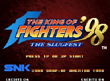 The King of Fighters '98 - The Slugfest / King of Fighters '98 - dream match never ends screen shot title